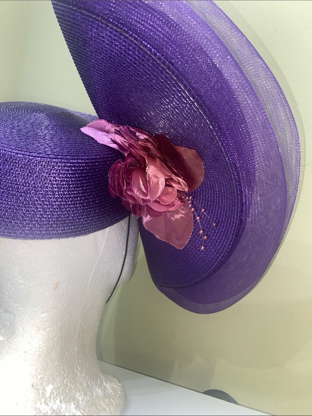 Cute Purple Church Hat / Dress Hat - Picture 4 of 6